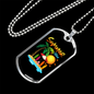 Camper Necklace Summer Beach White Necklace Stainless Steel or 18k Gold Dog Tag 24" Chain-Express Your Love Gifts