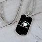 Camper Necklace Summer Camp White Necklace Stainless Steel or 18k Gold Dog Tag 24" Chain-Express Your Love Gifts