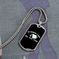 Camper Necklace Summer Camp White Necklace Stainless Steel or 18k Gold Dog Tag 24" Chain-Express Your Love Gifts