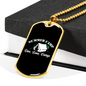 Camper Necklace Summer Camp White Necklace Stainless Steel or 18k Gold Dog Tag 24" Chain-Express Your Love Gifts