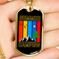 Camper Necklace Summer Camping Necklace Stainless Steel or 18k Gold Dog Tag 24" Chain-Express Your Love Gifts
