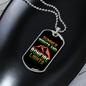 Camper Necklace Summer Nights and Bonfire Lights Necklace Stainless Steel or 18k Gold Dog Tag 24" Chain-Express Your Love Gifts