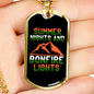 Camper Necklace Summer Nights and Bonfire Lights Necklace Stainless Steel or 18k Gold Dog Tag 24" Chain-Express Your Love Gifts