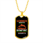 Camper Necklace Summer Nights Bonfire Lights Necklace Stainless Steel or 18k Gold Dog Tag 24" Chain-Express Your Love Gifts