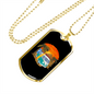 Camper Necklace Summer Van Tree Necklace Stainless Steel or 18k Gold Dog Tag 24" Chain-Express Your Love Gifts