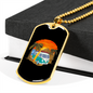 Camper Necklace Summer Van Tree Necklace Stainless Steel or 18k Gold Dog Tag 24" Chain-Express Your Love Gifts