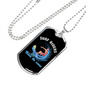 Camper Necklace Surf Riders Catch Necklace Stainless Steel or 18k Gold Dog Tag 24" Chain-Express Your Love Gifts