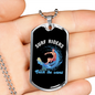 Camper Necklace Surf Riders Catch Necklace Stainless Steel or 18k Gold Dog Tag 24" Chain-Express Your Love Gifts