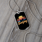 Camper Necklace Surfing White Sunrise Necklace Stainless Steel or 18k Gold Dog Tag 24" Chain-Express Your Love Gifts