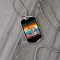 Camper Necklace Swim With Us Necklace Stainless Steel or 18k Gold Dog Tag 24" Chain-Express Your Love Gifts