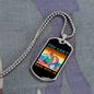 Camper Necklace Swim With Us Necklace Stainless Steel or 18k Gold Dog Tag 24" Chain-Express Your Love Gifts