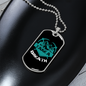 Camper Necklace Take a Breath Necklace Stainless Steel or 18k Gold Dog Tag 24" Chain-Express Your Love Gifts