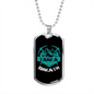 Camper Necklace Take a Breath Necklace Stainless Steel or 18k Gold Dog Tag 24" Chain-Express Your Love Gifts