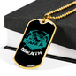 Camper Necklace Take a Breath Necklace Stainless Steel or 18k Gold Dog Tag 24" Chain-Express Your Love Gifts