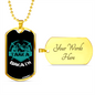 Camper Necklace Take a Breath Necklace Stainless Steel or 18k Gold Dog Tag 24" Chain-Express Your Love Gifts