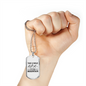 Camper Necklace Take A Walk Necklace Stainless Steel or 18k Gold Dog Tag 24" Chain-Express Your Love Gifts