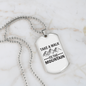 Camper Necklace Take A Walk Necklace Stainless Steel or 18k Gold Dog Tag 24" Chain-Express Your Love Gifts