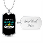 Camper Necklace Take Me To Mountains Necklace Stainless Steel or 18k Gold Dog Tag 24" Chain-Express Your Love Gifts