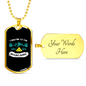 Camper Necklace Take Me To Mountains Necklace Stainless Steel or 18k Gold Dog Tag 24" Chain-Express Your Love Gifts