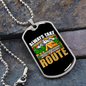Camper Necklace Take The Scenic Route Always Necklace Stainless Steel or 18k Gold Dog Tag 24" Chain-Express Your Love Gifts