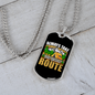 Camper Necklace Take The Scenic Route Always Necklace Stainless Steel or 18k Gold Dog Tag 24" Chain-Express Your Love Gifts