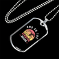 Camper Necklace The Adventure Begins Necklace Stainless Steel or 18k Gold Dog Tag 24" Chain-Express Your Love Gifts