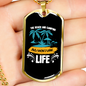 Camper Necklace The Beach And Camping Adventure Necklace Stainless Steel or 18k Gold Dog Tag 24" Chain-Express Your Love Gifts