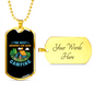 Camper Necklace The Best Memories Blue Necklace Stainless Steel or 18k Gold Dog Tag 24" Chain-Express Your Love Gifts