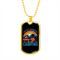 Camper Necklace The Best Memories Necklace Stainless Steel or 18k Gold Dog Tag 24" Chain-Express Your Love Gifts