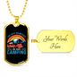 Camper Necklace The Best Memories Necklace Stainless Steel or 18k Gold Dog Tag 24" Chain-Express Your Love Gifts