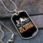 Camper Necklace The Hardest Climb White Necklace Stainless Steel or 18k Gold Dog Tag 24" Chain-Express Your Love Gifts