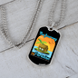 Camper Necklace The Journey To Paradise Necklace Stainless Steel or 18k Gold Dog Tag 24" Chain-Express Your Love Gifts