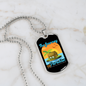 Camper Necklace The Journey To Paradise Necklace Stainless Steel or 18k Gold Dog Tag 24" Chain-Express Your Love Gifts
