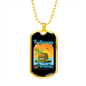 Camper Necklace The Journey To Paradise Necklace Stainless Steel or 18k Gold Dog Tag 24" Chain-Express Your Love Gifts