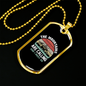 Camper Necklace The Mountains Are Calling Necklace Stainless Steel or 18k Gold Dog Tag 24" Chain-Express Your Love Gifts