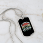 Camper Necklace The Mountains Are Calling Necklace Stainless Steel or 18k Gold Dog Tag 24" Chain-Express Your Love Gifts