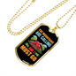 Camper Necklace The Mountains Are Calling Red Tent Necklace Stainless Steel or 18k Gold Dog Tag 24" Chain-Express Your Love Gifts
