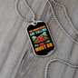 Camper Necklace The Mountains Are Calling Red Tent Necklace Stainless Steel or 18k Gold Dog Tag 24" Chain-Express Your Love Gifts