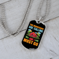 Camper Necklace The Mountains Are Calling Red Tent Necklace Stainless Steel or 18k Gold Dog Tag 24" Chain-Express Your Love Gifts
