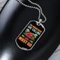 Camper Necklace The Mountains Are Calling Red Tent Necklace Stainless Steel or 18k Gold Dog Tag 24" Chain-Express Your Love Gifts