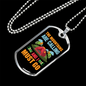 Camper Necklace The Mountains Are Calling Red Tent Necklace Stainless Steel or 18k Gold Dog Tag 24" Chain-Express Your Love Gifts