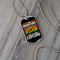 Camper Necklace The Mountains Are Calling Yellow Mountain Necklace Stainless Steel or 18k Gold Dog Tag 24" Chain-Express Your Love Gifts