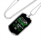 Camper Necklace The Mountains Are Necklace Stainless Steel or 18k Gold Dog Tag 24" Chain-Express Your Love Gifts