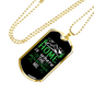 Camper Necklace The Mountains Are Necklace Stainless Steel or 18k Gold Dog Tag 24" Chain-Express Your Love Gifts