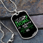 Camper Necklace The Mountains Are Necklace Stainless Steel or 18k Gold Dog Tag 24" Chain-Express Your Love Gifts
