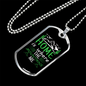 Camper Necklace The Mountains Are Necklace Stainless Steel or 18k Gold Dog Tag 24" Chain-Express Your Love Gifts