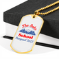 Camper Necklace The Oaks School Necklace Stainless Steel or 18k Gold Dog Tag 24" Chain-Express Your Love Gifts