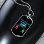 Camper Necklace The Ocean Is Calling Necklace Stainless Steel or 18k Gold Dog Tag 24" Chain-Express Your Love Gifts