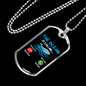 Camper Necklace The Ocean Is Calling Necklace Stainless Steel or 18k Gold Dog Tag 24" Chain-Express Your Love Gifts