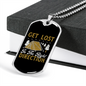 Camper Necklace The Right Direction Necklace Stainless Steel or 18k Gold Dog Tag 24" Chain-Express Your Love Gifts